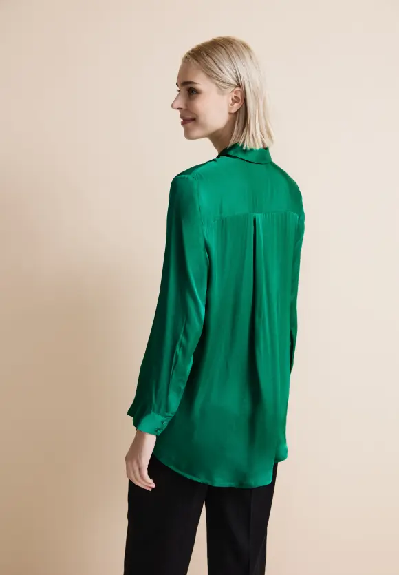 Lange Viskosebluse - fresh spring green