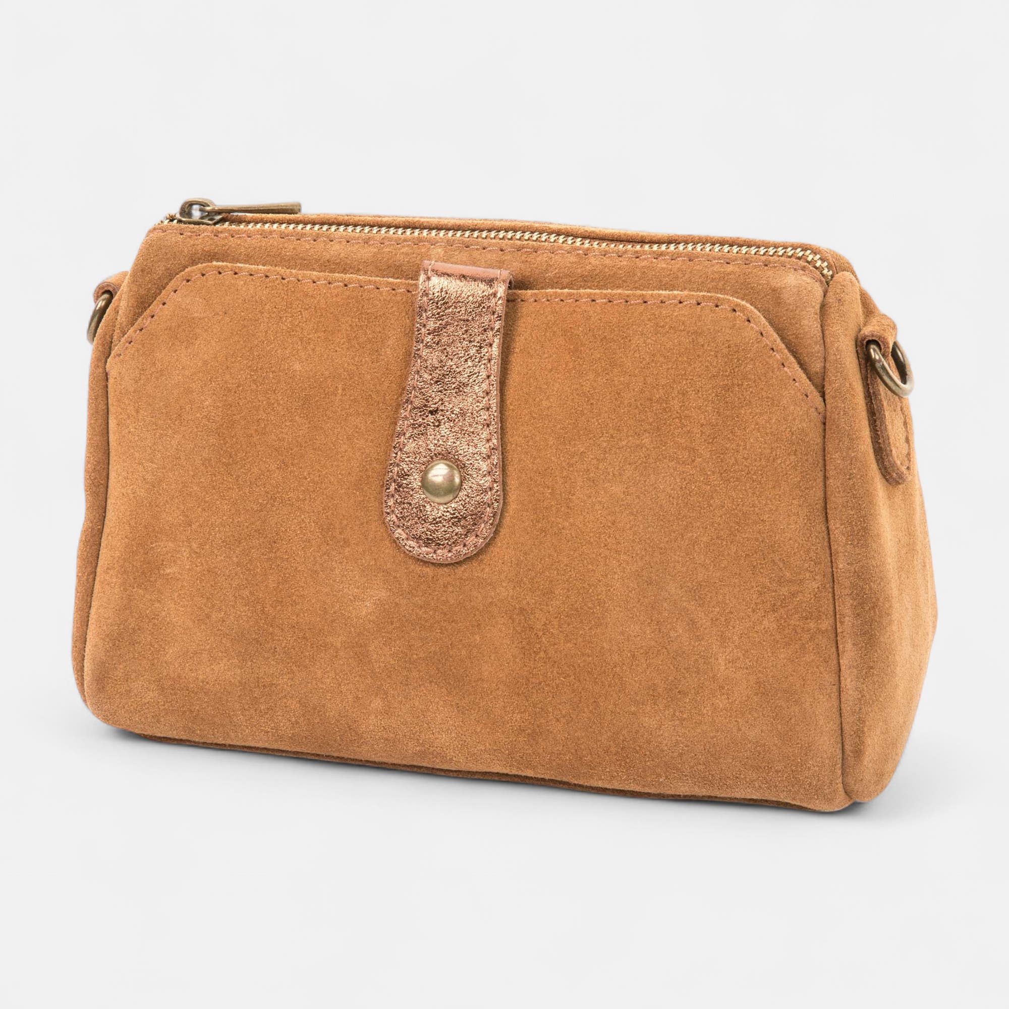 Sac bandoulière en cuir cognac