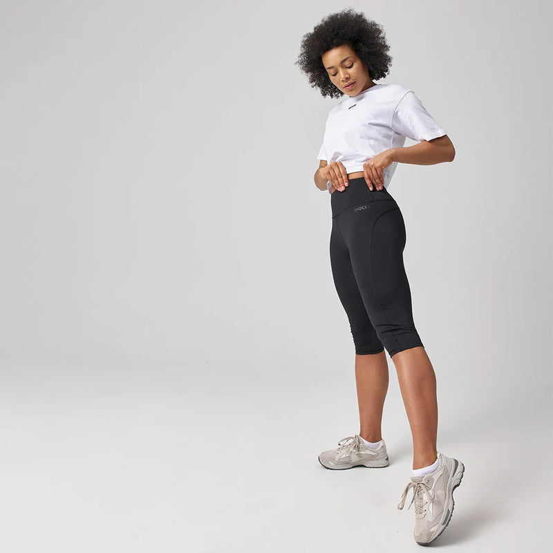 Capri Leggings aus recyceltem Polyester Dunkelgrau