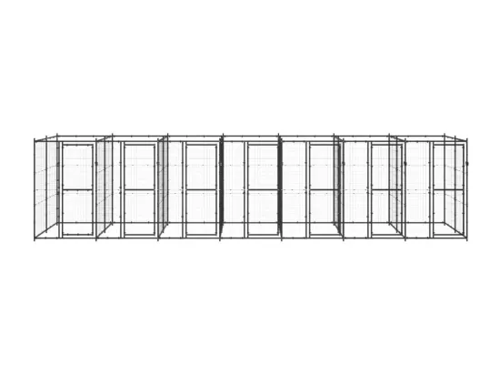 Chenil extérieur cage enclos 770 x 220 x 180 cm 02_0000382