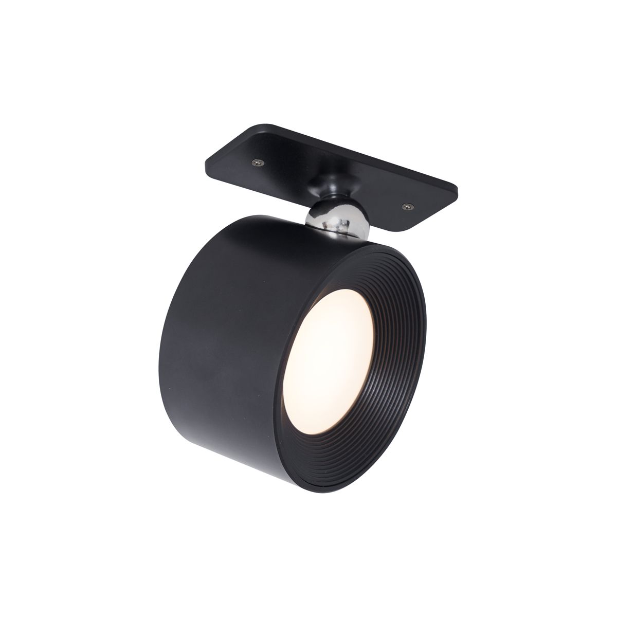 Moderne wand- en plafondlamp zwart incl. LED oplaadbaar - Bright