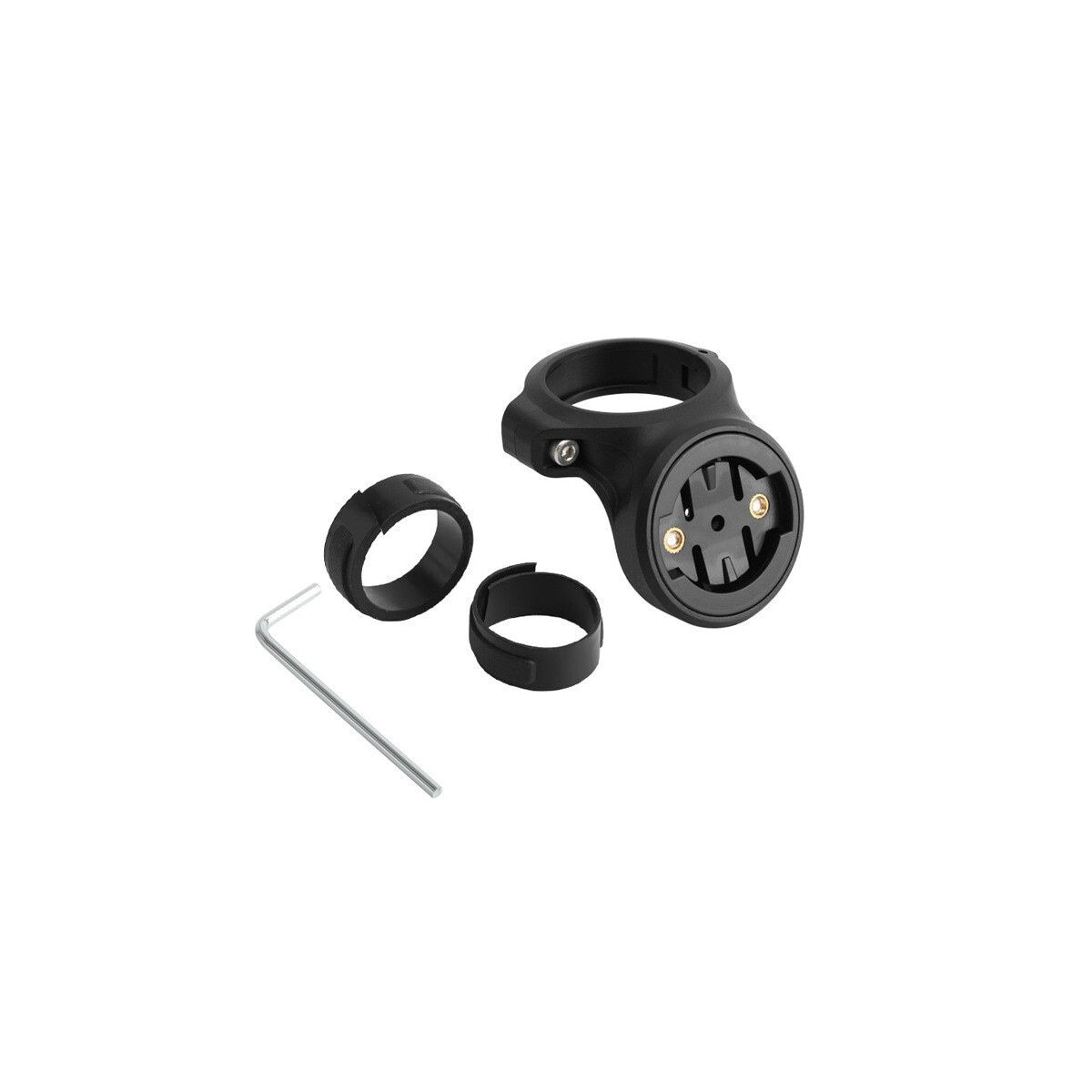Brakett for montering av Garmin Varia radar-baklys og Edge 130 computer Sort