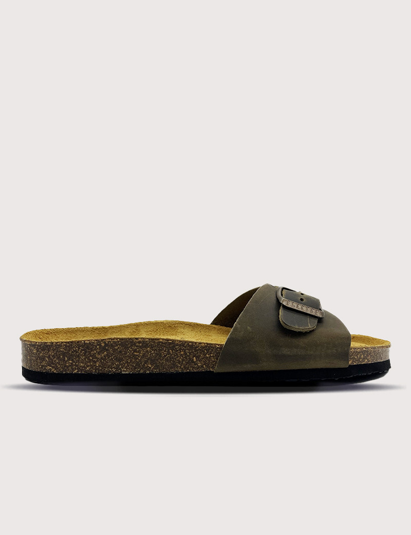 PLAKTON MULES HOMME SIMPLE BRIDE KAKI