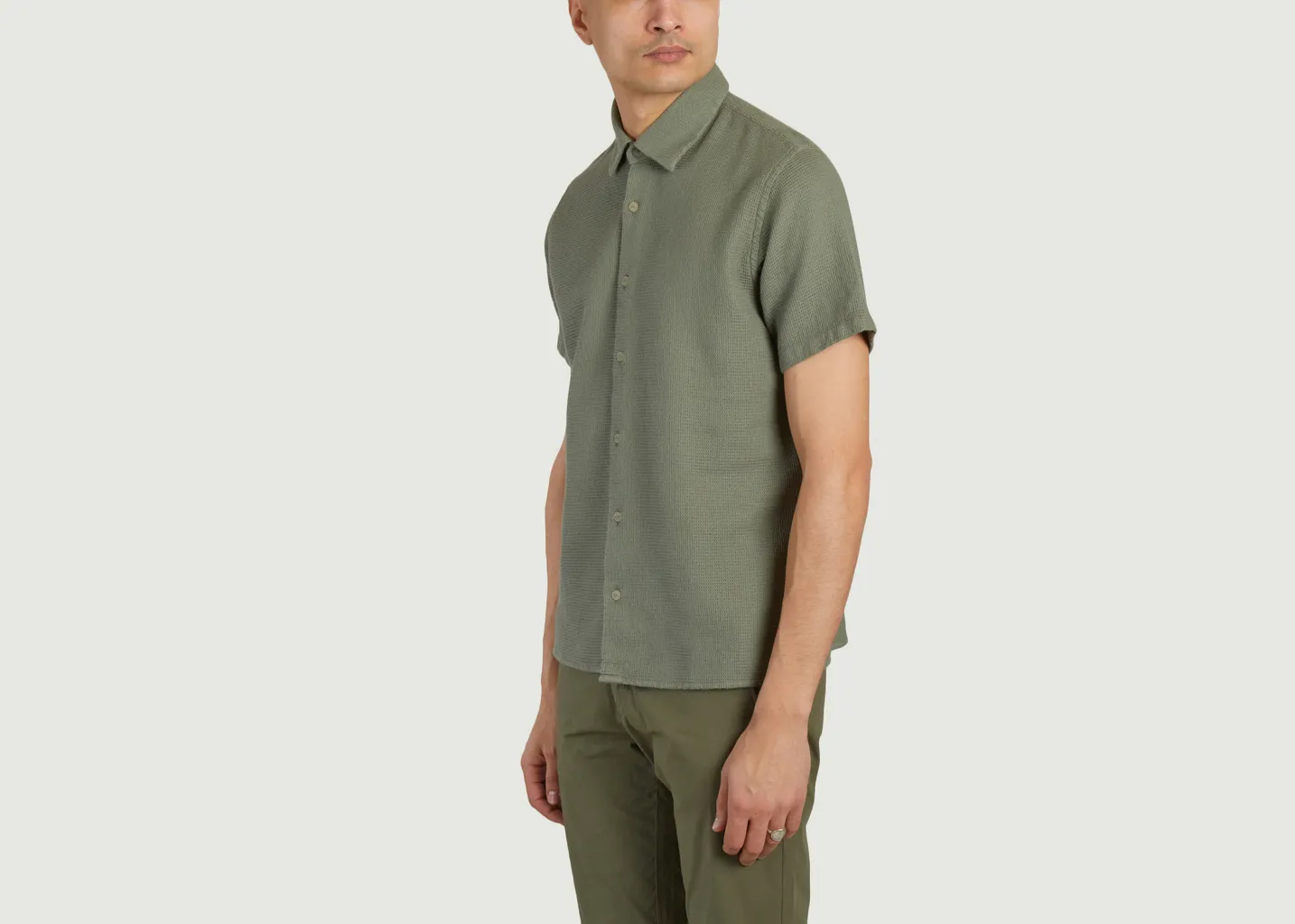 Chemise coton bio gaufré JagVi Rive Gauche