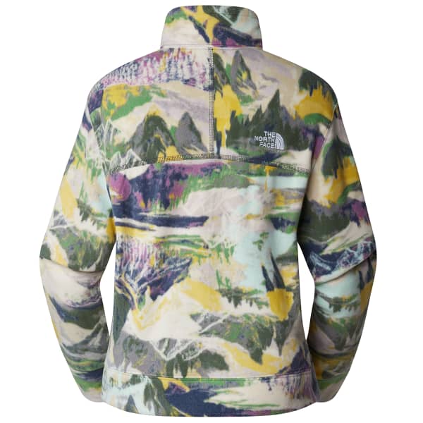 Sweat polaire THE NORTH FACE W 100 GLACIER PRINTED HALF ZIP BLACK CURRANT PURPLE TR