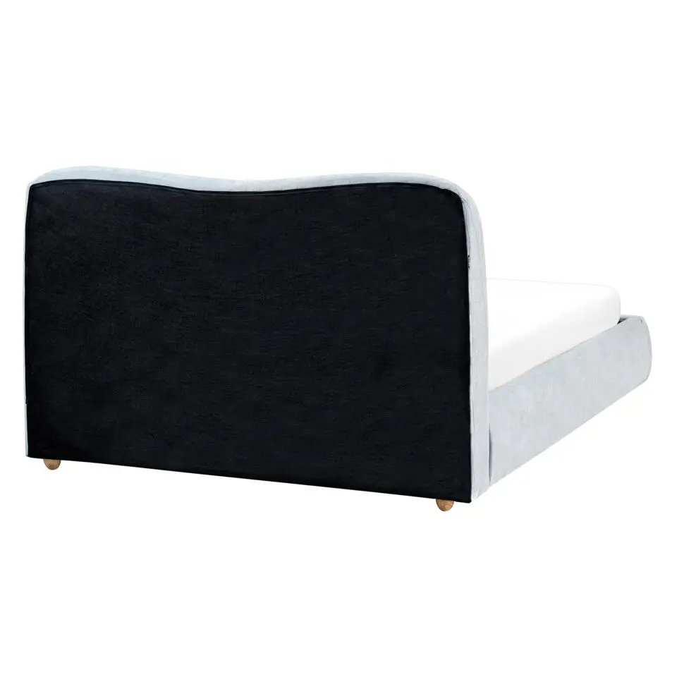 BLAGNAC - Tweepersoonsbed - Lichtblauw - 140 x 200 cm - Stof