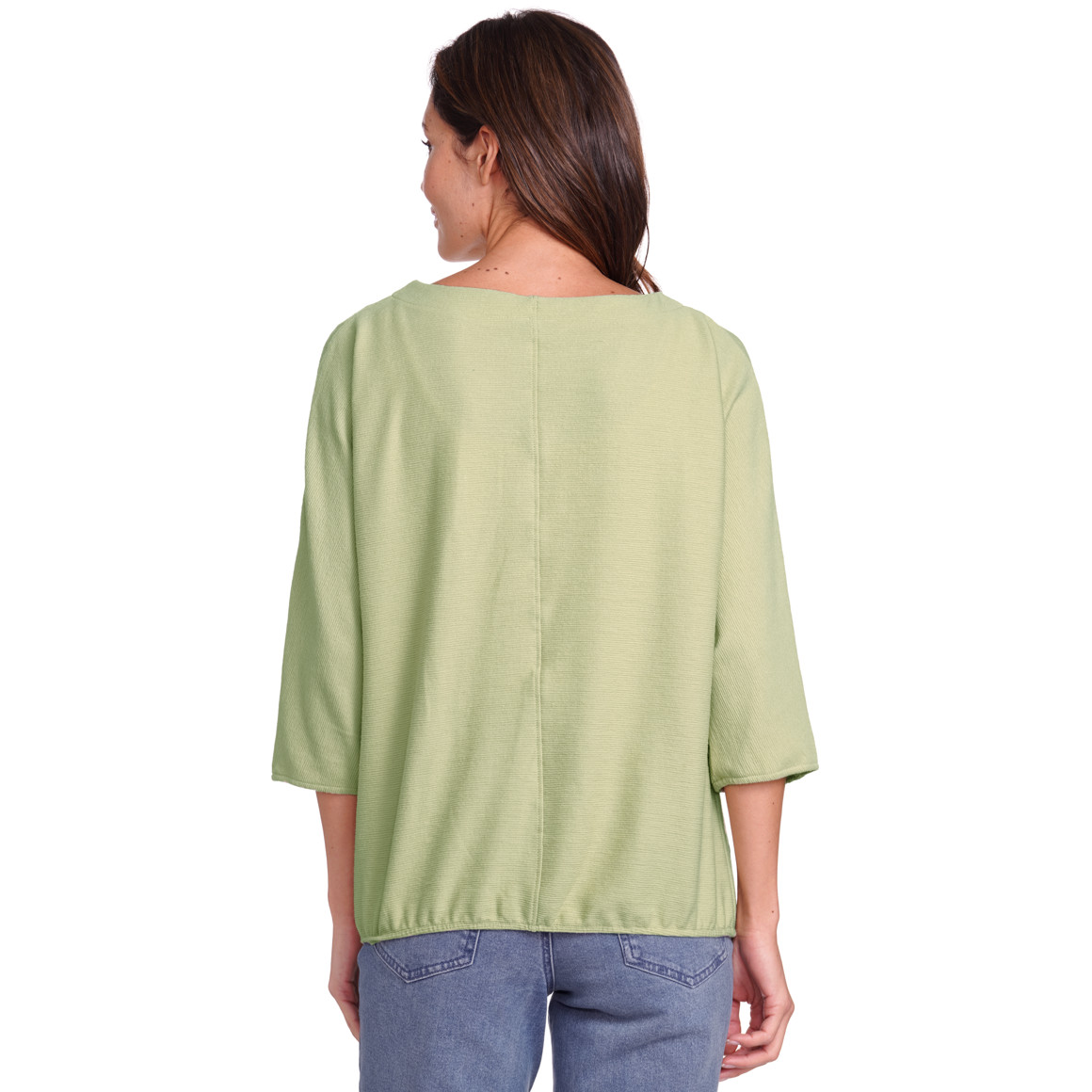 Gina Benotti Damen Sweatshirt mit 3/4-Arm hellgrün