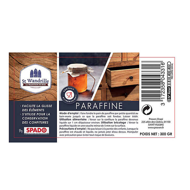Pain de paraffine 300 g St Wandrille by Spado