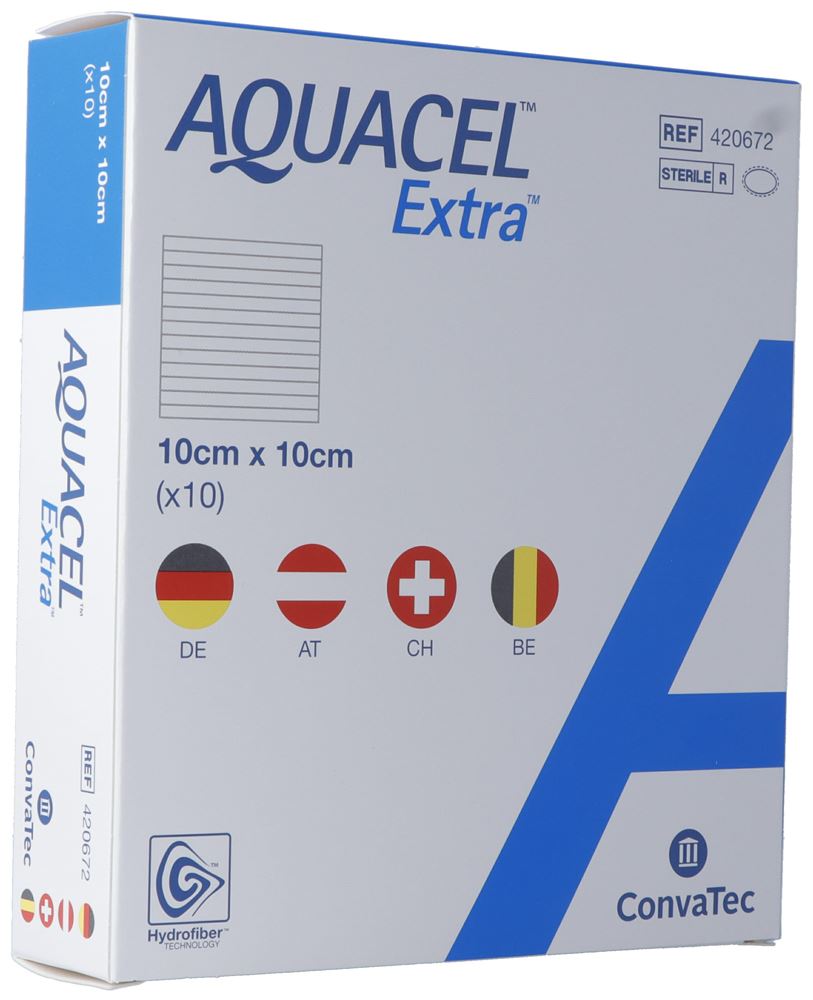 Aquacel Hydrofiber Verband 10x10cm 10 Stk