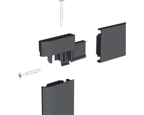 Hordeur aluminium XL schroefmontage antraciet 120x240 cm