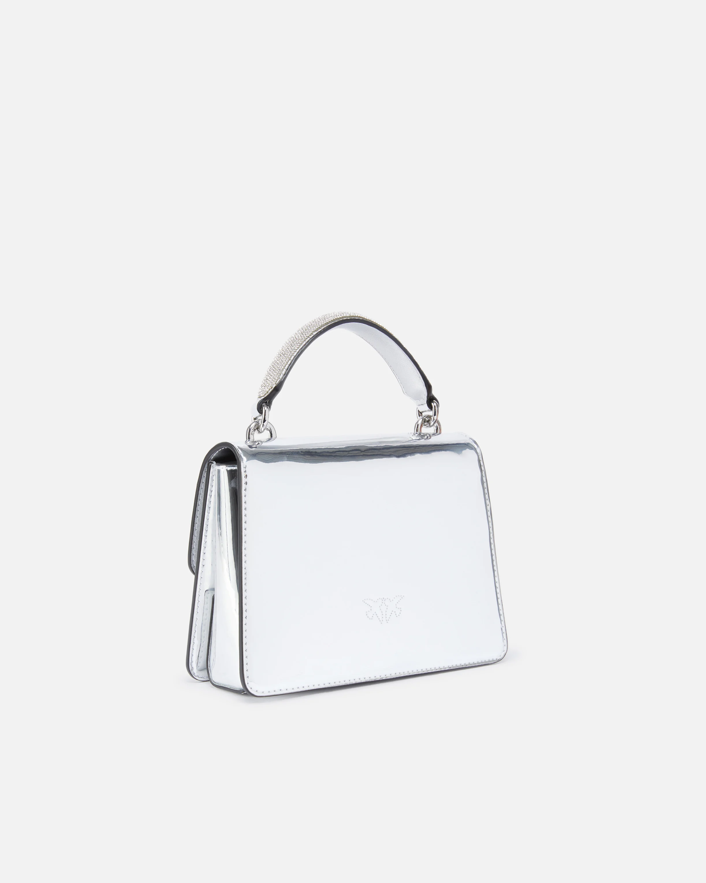 Sac à main mini love bag effet miroir doré | Argent