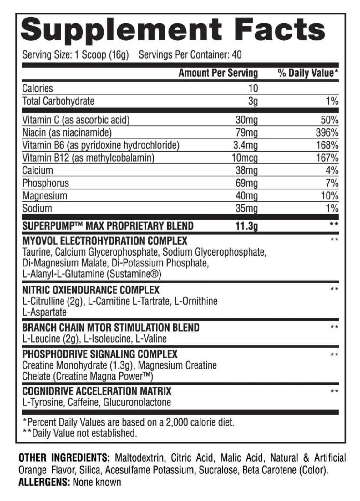 Gaspari Nutrition SuperPump Max 640 g