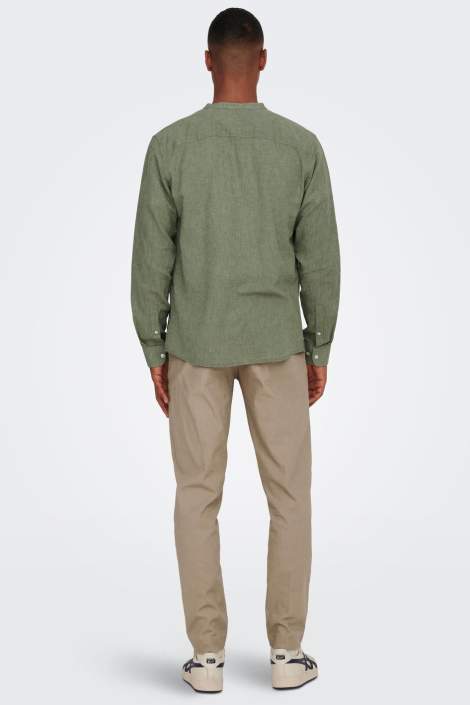 Only & Sons groene heren overhemd