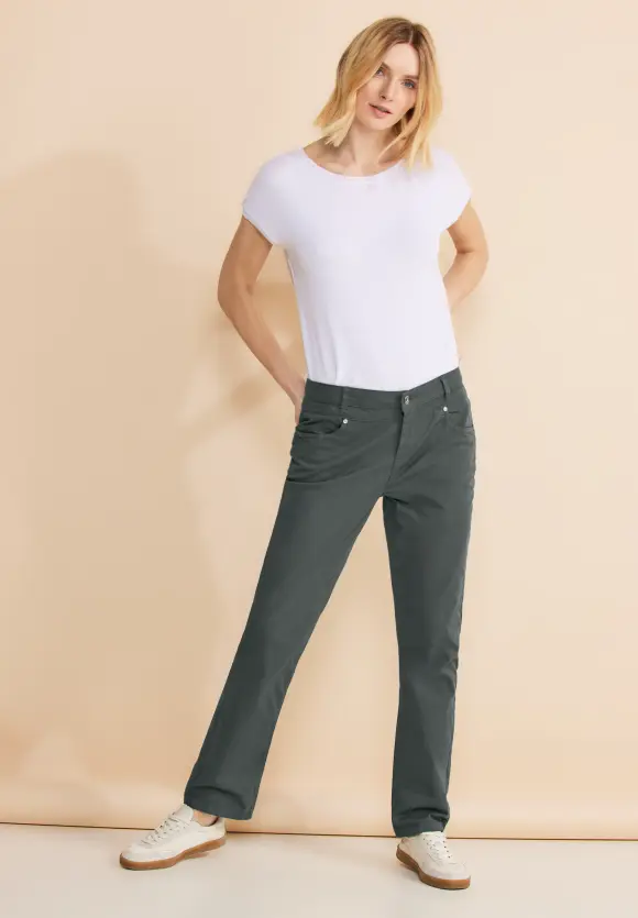Casual Fit Twill Hose - marshy green