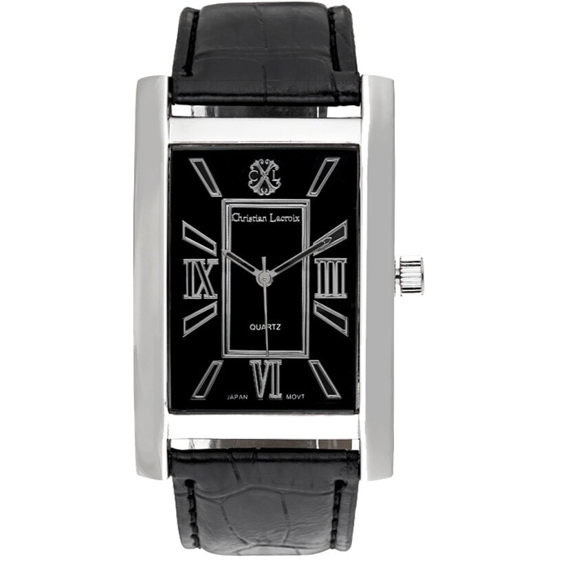 Montre - Polyuréthane noir & acier inoxydable argenté - Homme