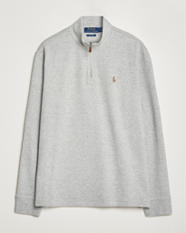 Polo Ralph Lauren Double Knit Jaquard Half Zip Sweater Capri Blue