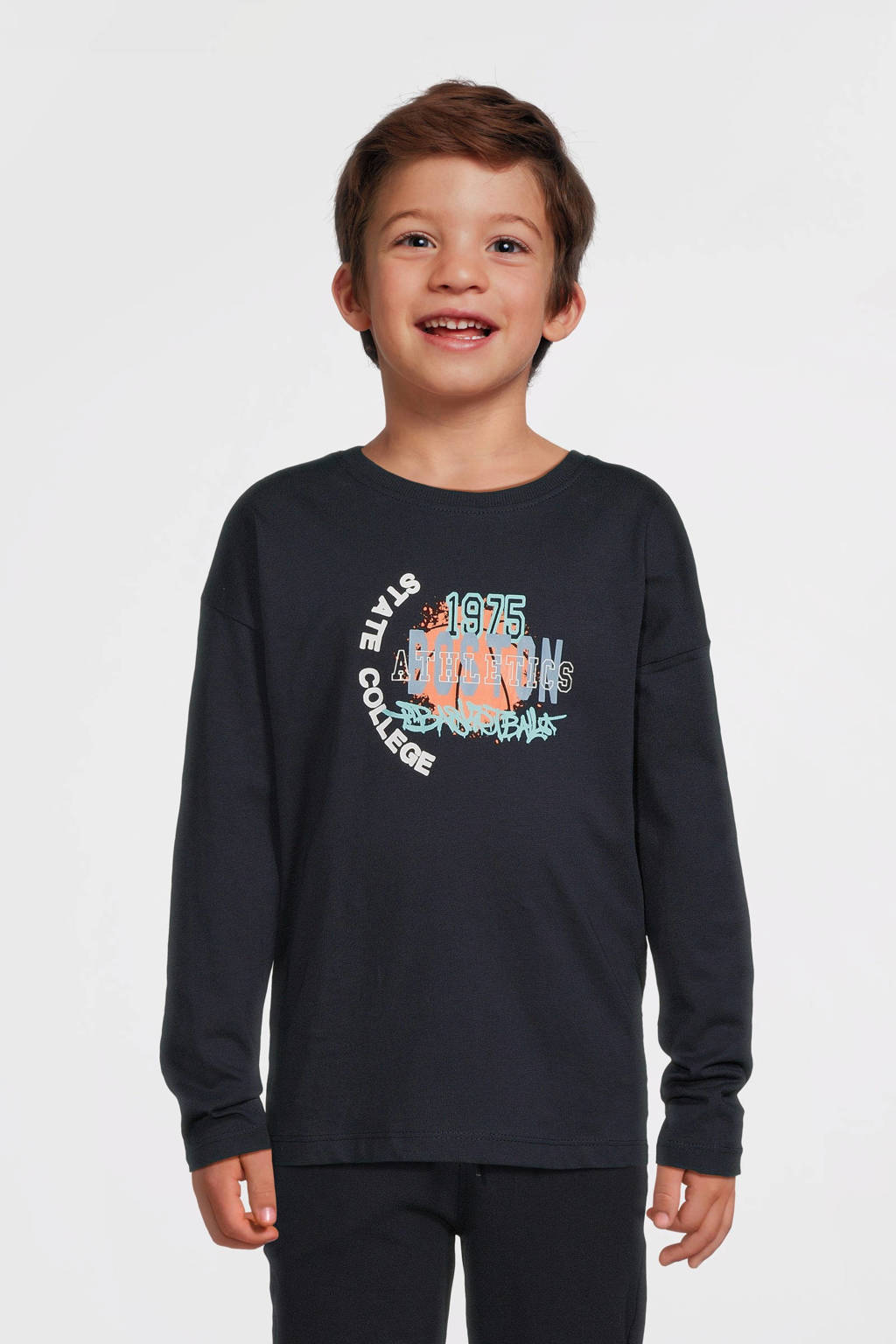 NAME IT longsleeve NKMVICTOR met printopdruk donkerblauw