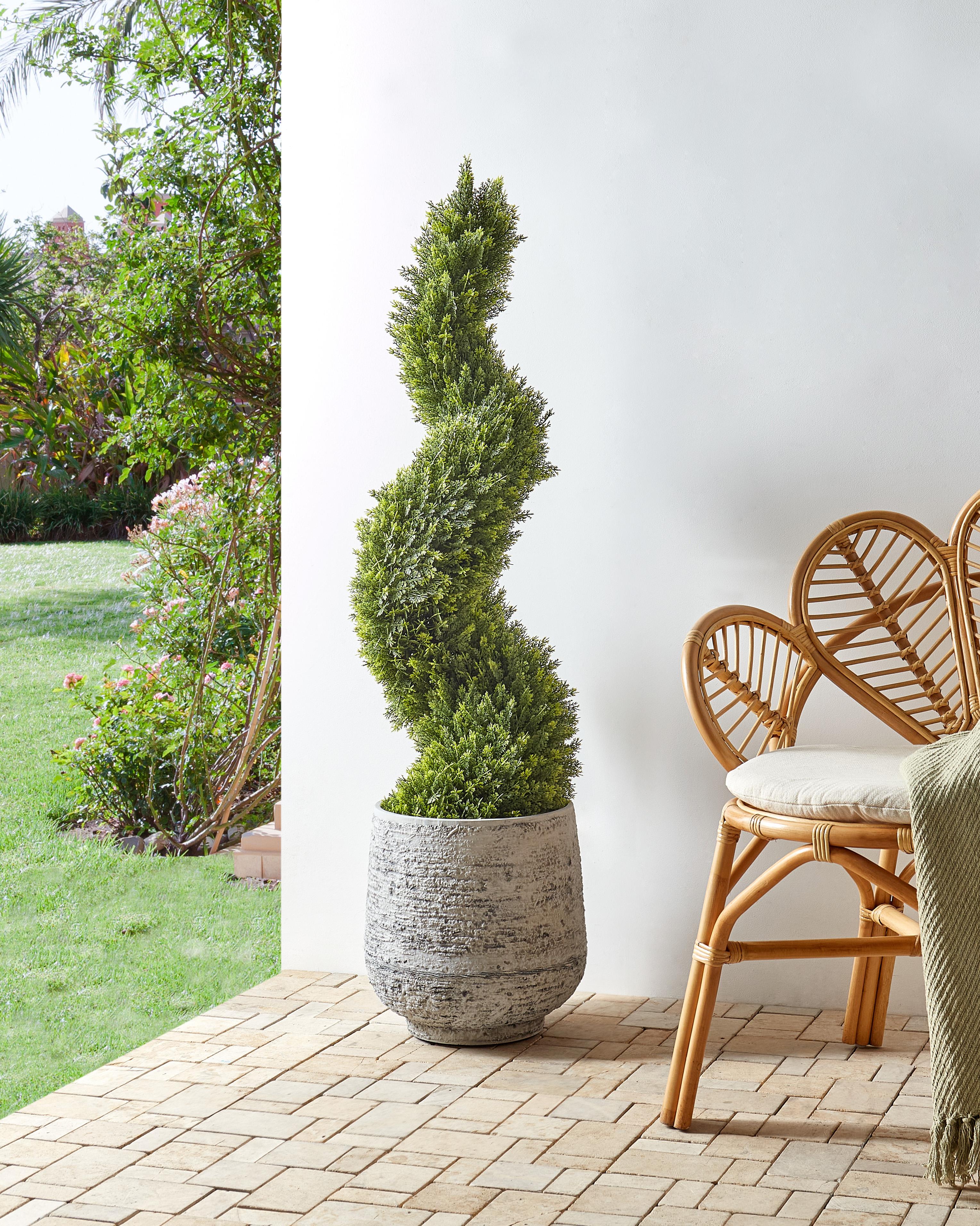 Kunstplant CYPRESS SPIRAL TREE 126 cm Groen