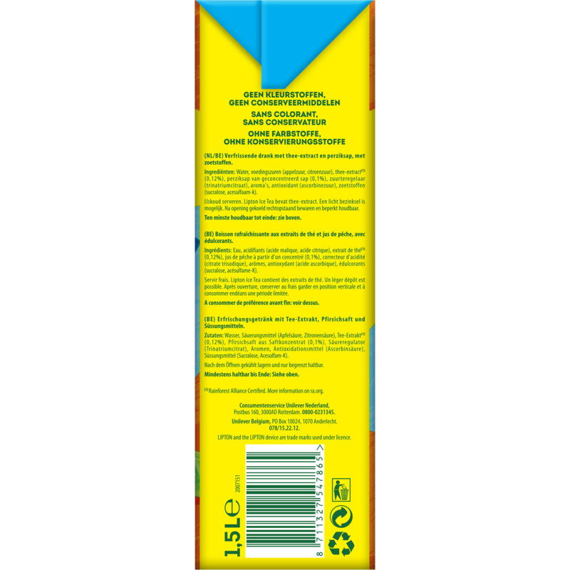Lipton Ice tea peach zero sugar