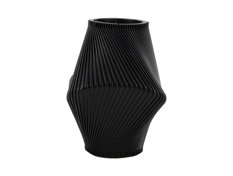 Vase Twisted Rib PT4292BK Black