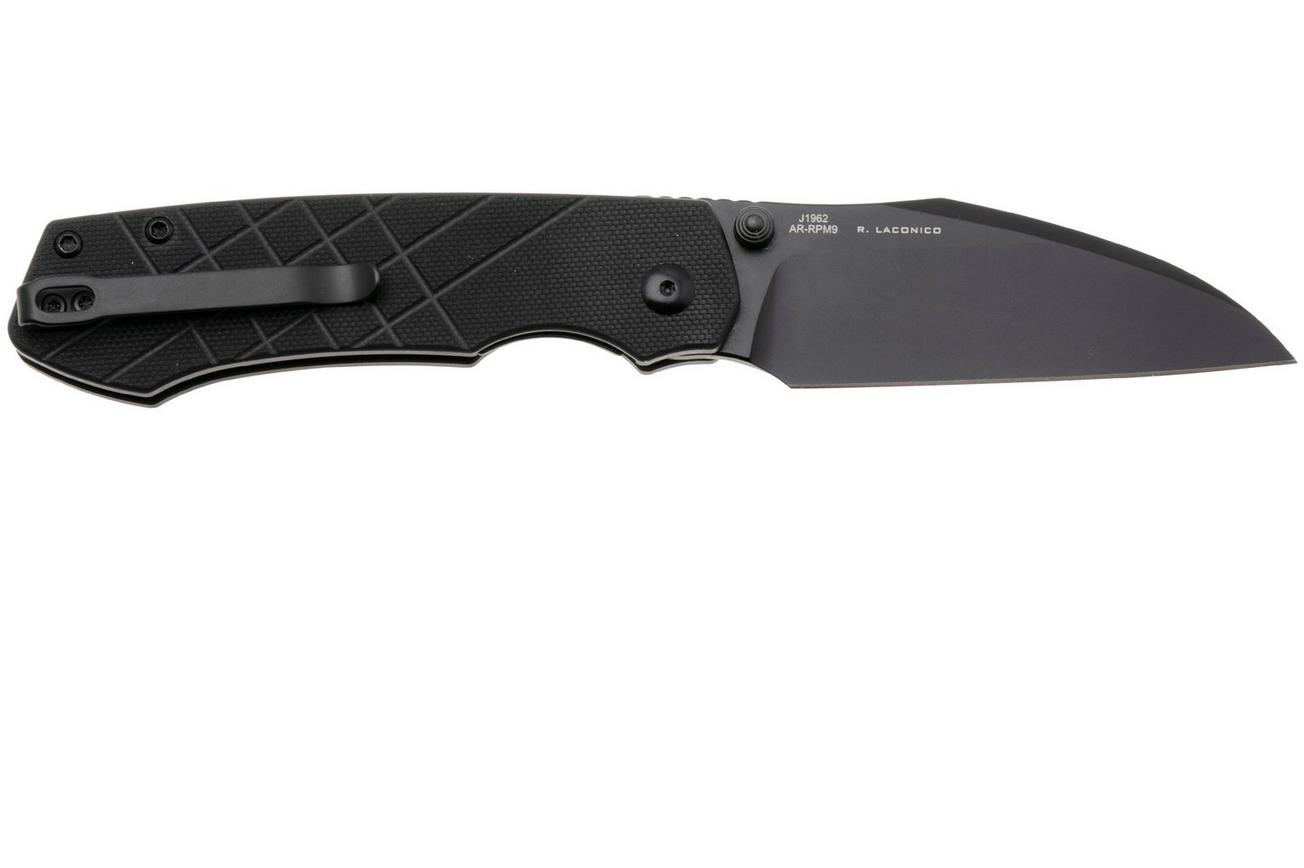 CJRB Kestrel J1962-BBK PVD AR-RPM9, Black G10, zakmes, Ray Laconico design