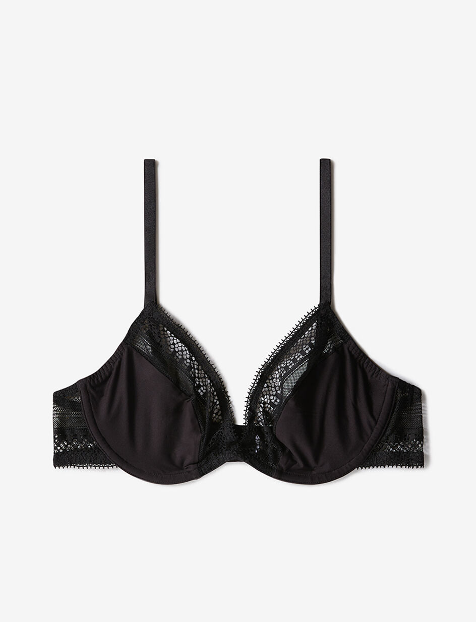 Soutien-gorge triangle avec armatures - noir