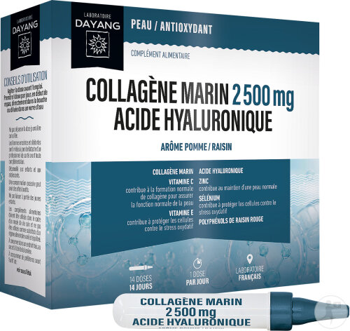 Dayang Collagène Marin 2500mg Acide Hyaluronique 14 Unidoses