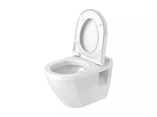 Pack WC suspendu DURAVIT Starck 3 avec abattant frein de chute + bati support SIAMP + Plaque de commande chromée