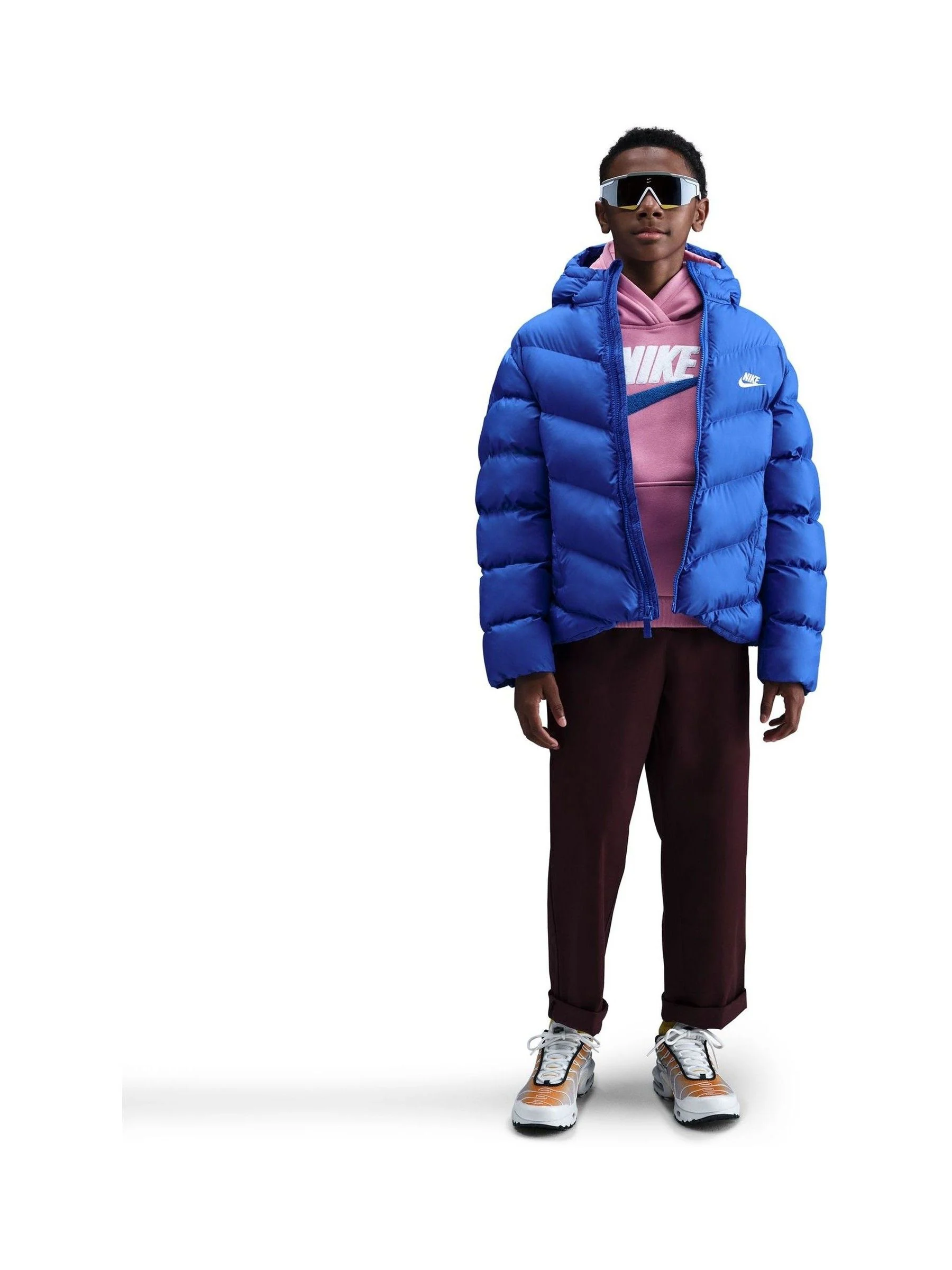 Koningsblauw - Nike gewatteerd jack