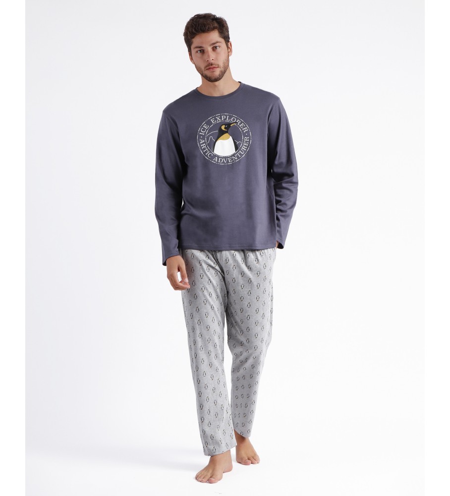 Pijama de manga comprida Admas Navy Ice Explorer