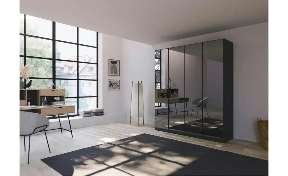 Drehtürenschrank Skyla Grau 181 cm
