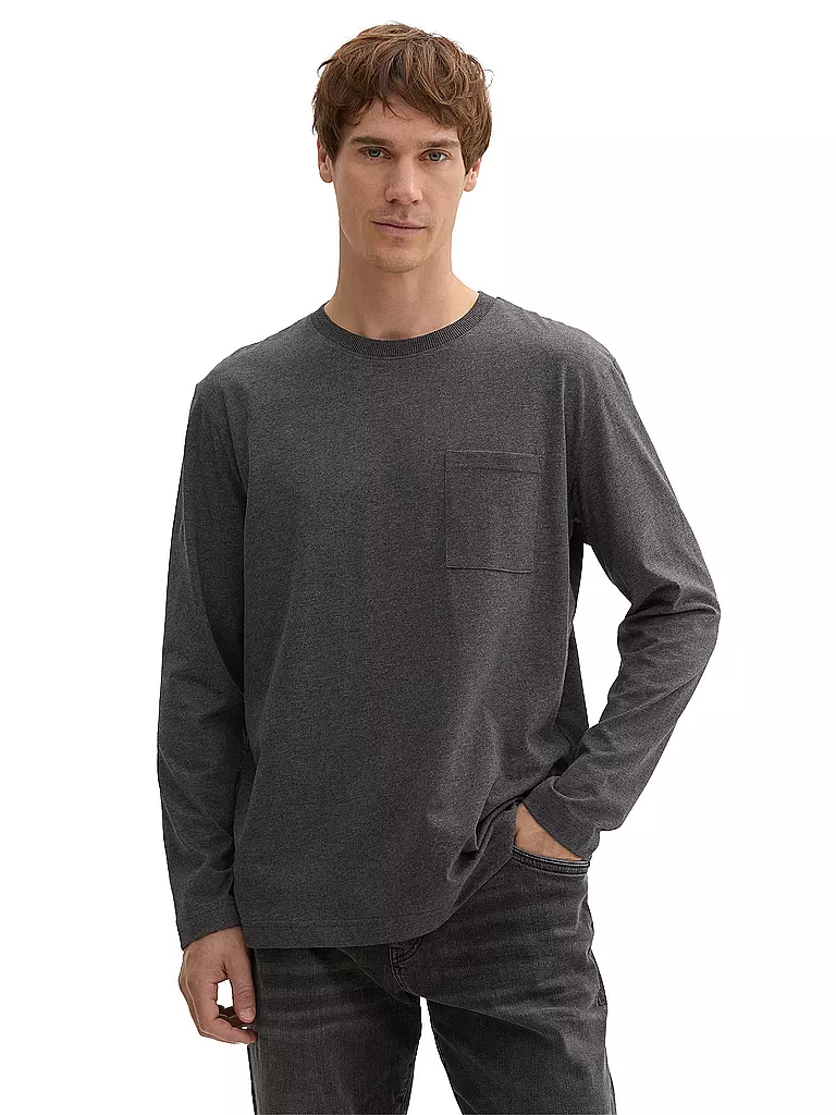 TOM TAILOR Langarmshirt grau