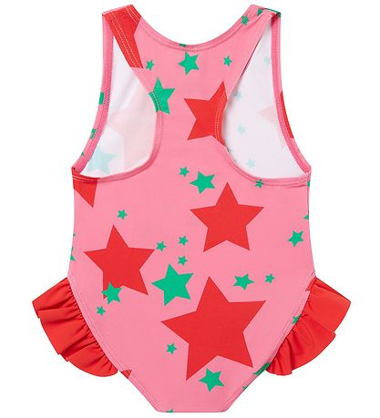 Stella McCartney Kids Bådedragt - UV50+ - Pink/Rød m. Stjerner
