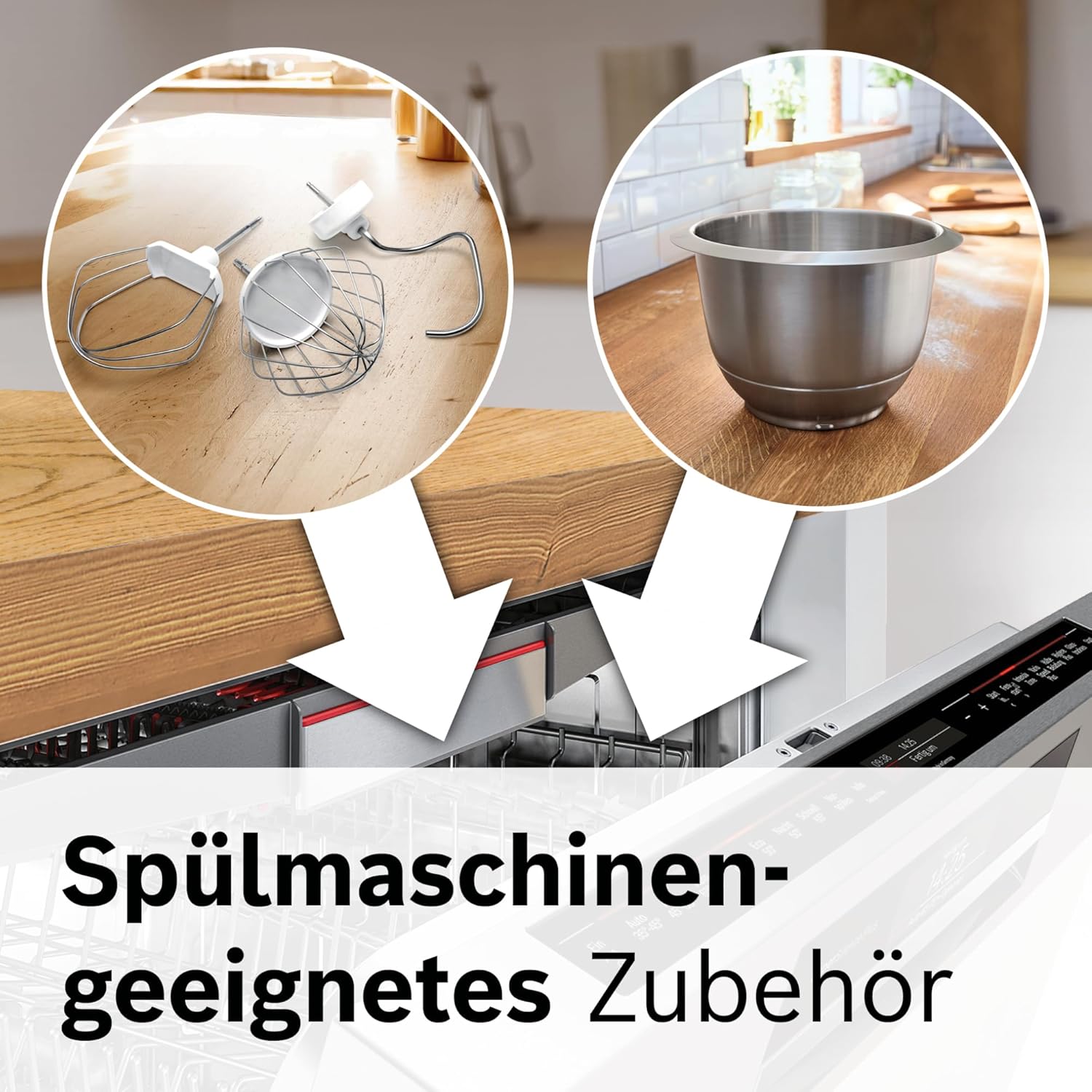Bosch Küchenmaschine Serie 4, Edelstahl-Schüssel 3,9 L spülmaschinenfest, Mixer 1,25 L, Planetenrührwerk,Knethaken,Schlag,Rührbesen, Durchlaufschnitzler, 3 Scheiben, 1000 W, Dunkelrot, MUM58720