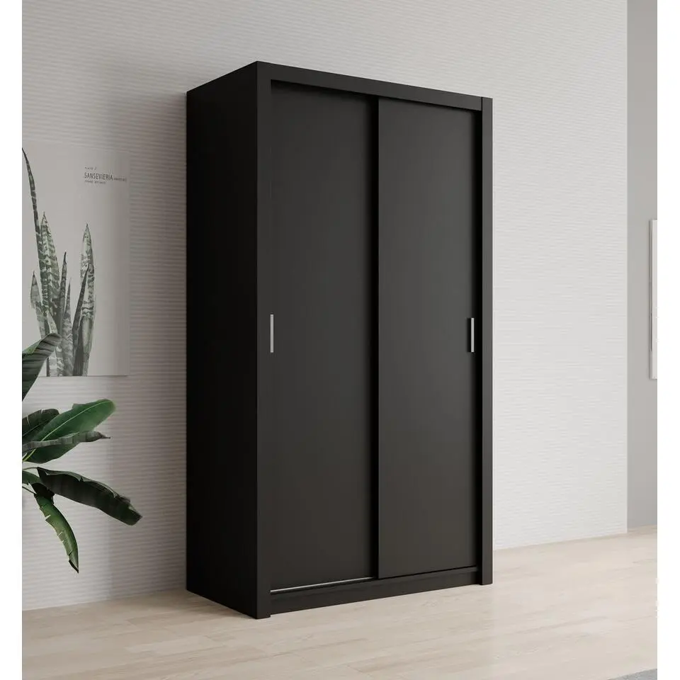 Meubella - Kledingkast Blake - Mat Zwart - 120 cm