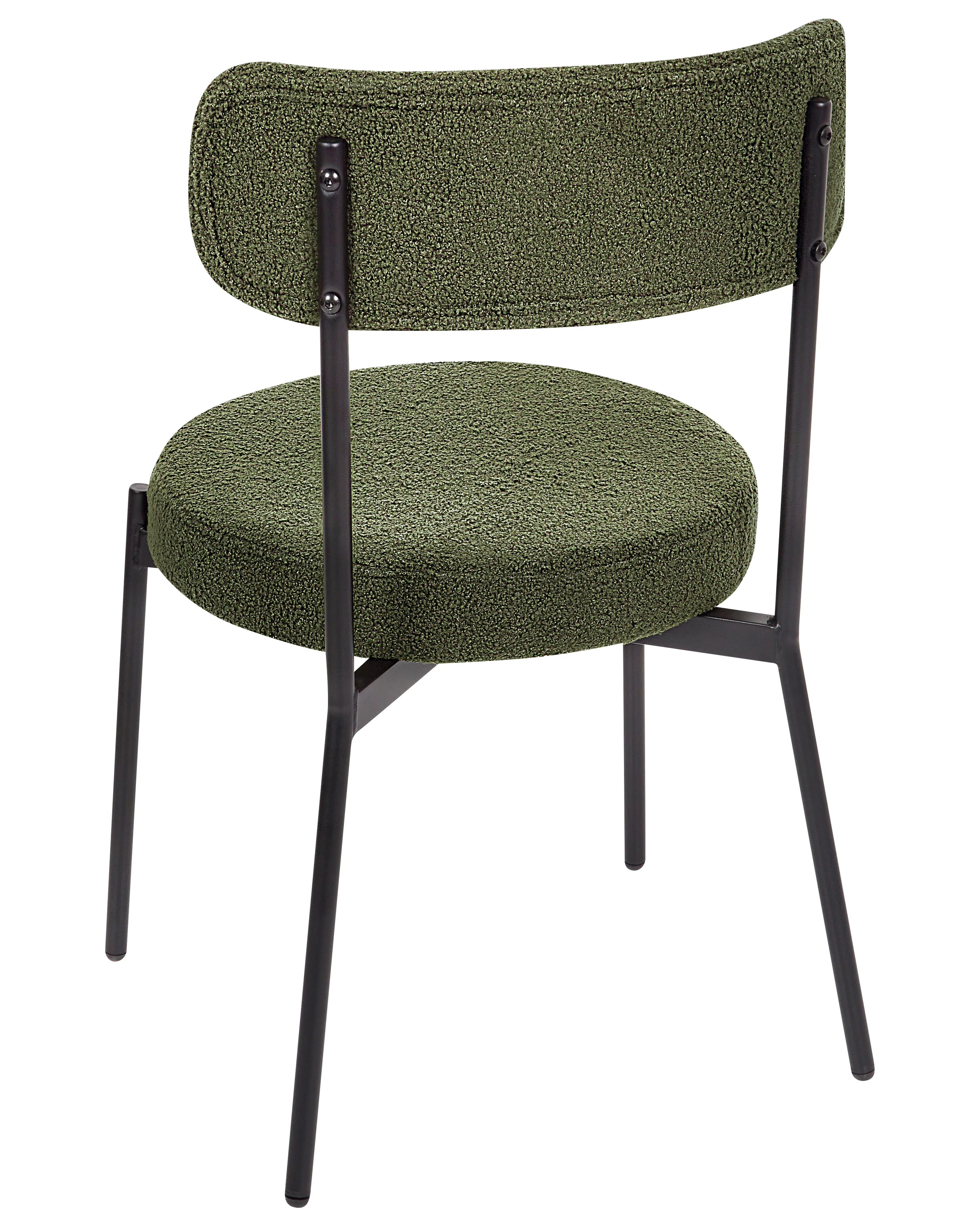 Set van 2 eetkamerstoelen ALLISON Bouclé Donkergroen
