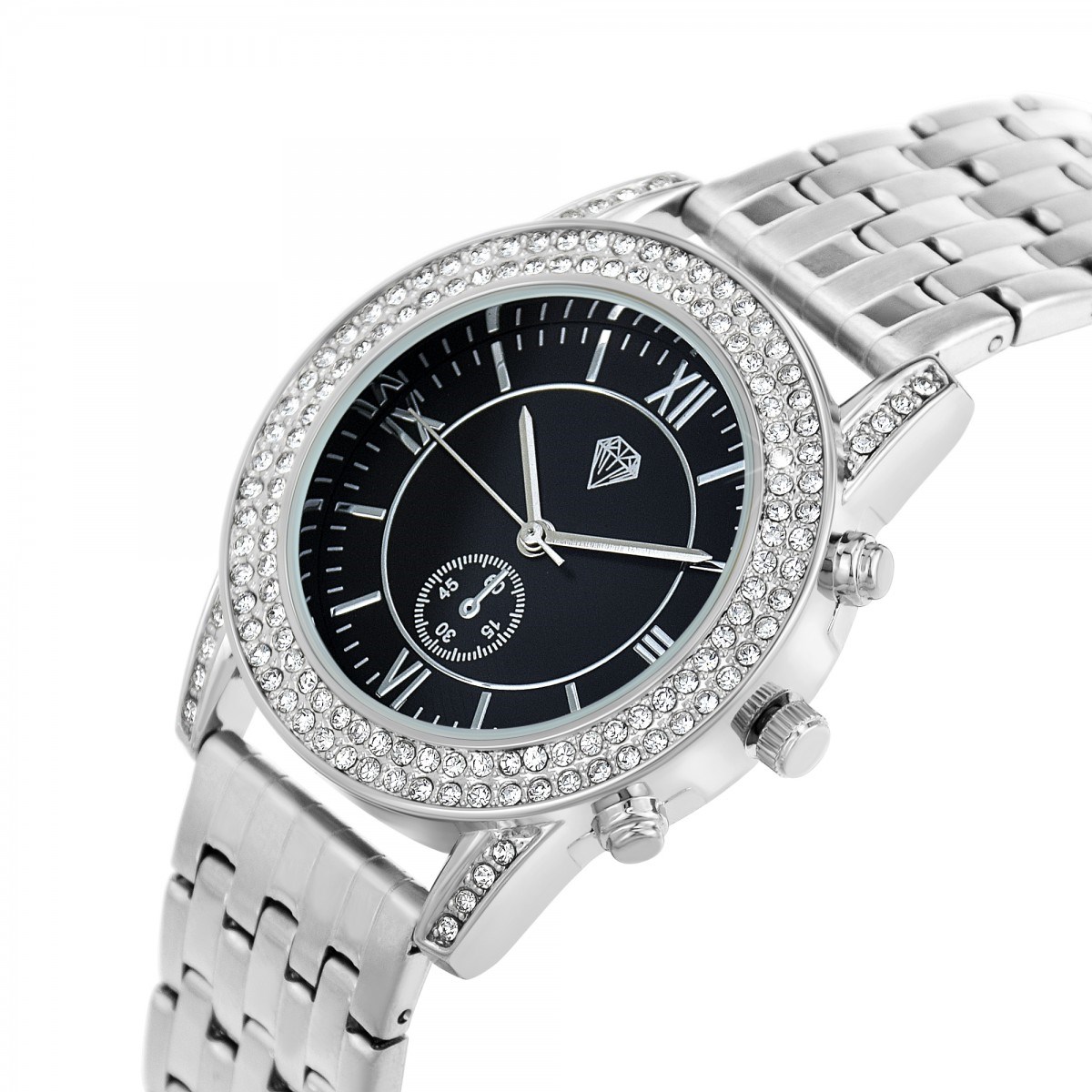 Montre Elyssa élégante ornée de Cristaux scintillants SC Crystal