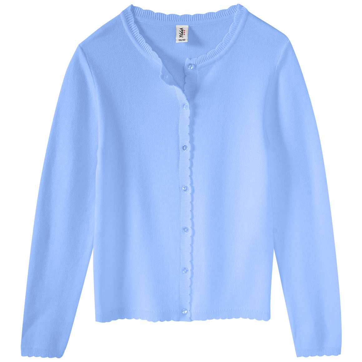 Yigga Mädchen Cardigan mit Knopfleiste hellblau
