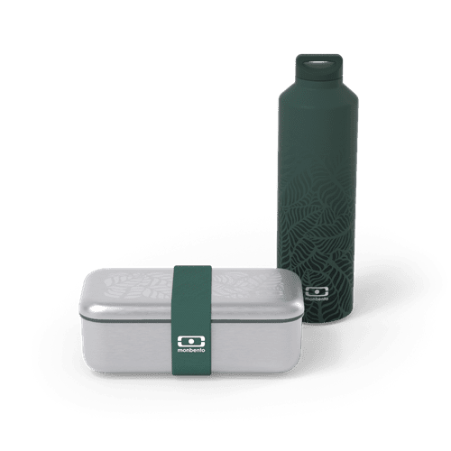 Set lunch box métal jungle   bouteille