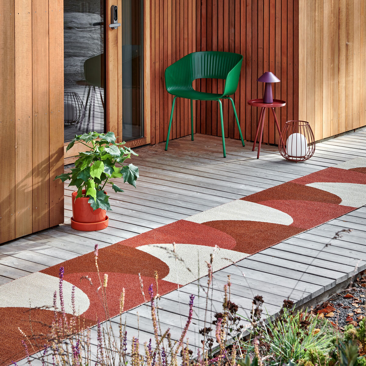 Pappelina Hill teppe 70 × 270 cm, brick/rust/cream