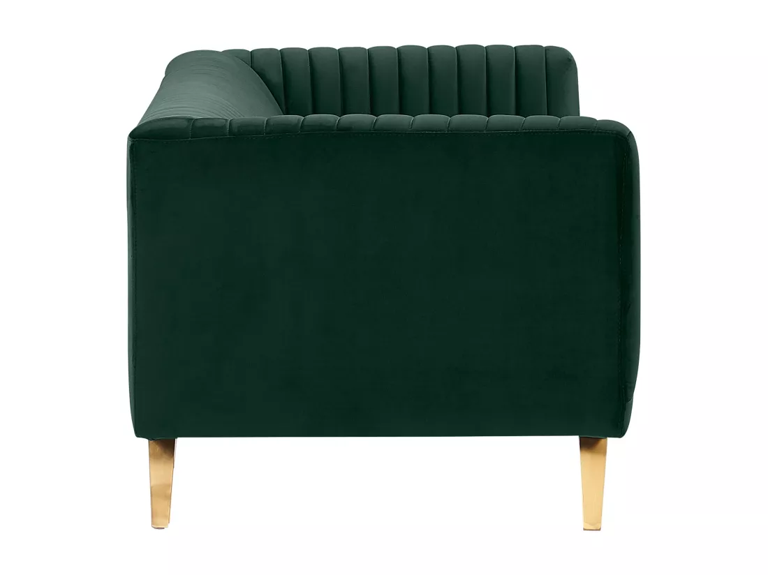 Canapé 3 places en velours vert foncé - Gatsby