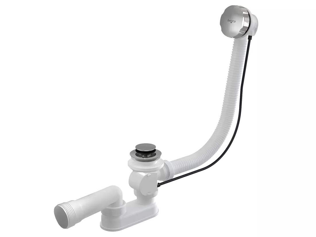 Vidage pour baignoire automatique chrome en acier inoxydable - BES