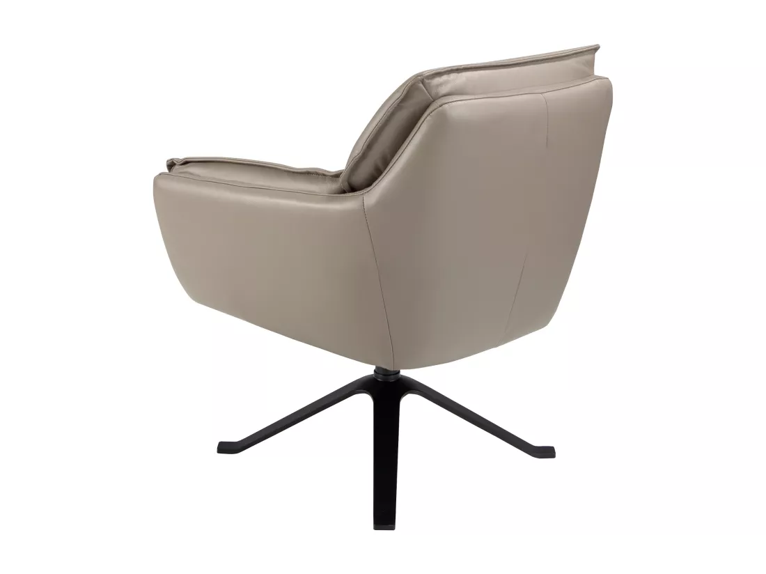 Fauteuil pivotant en cuir gris foncé 5125 ANGEL CERDA