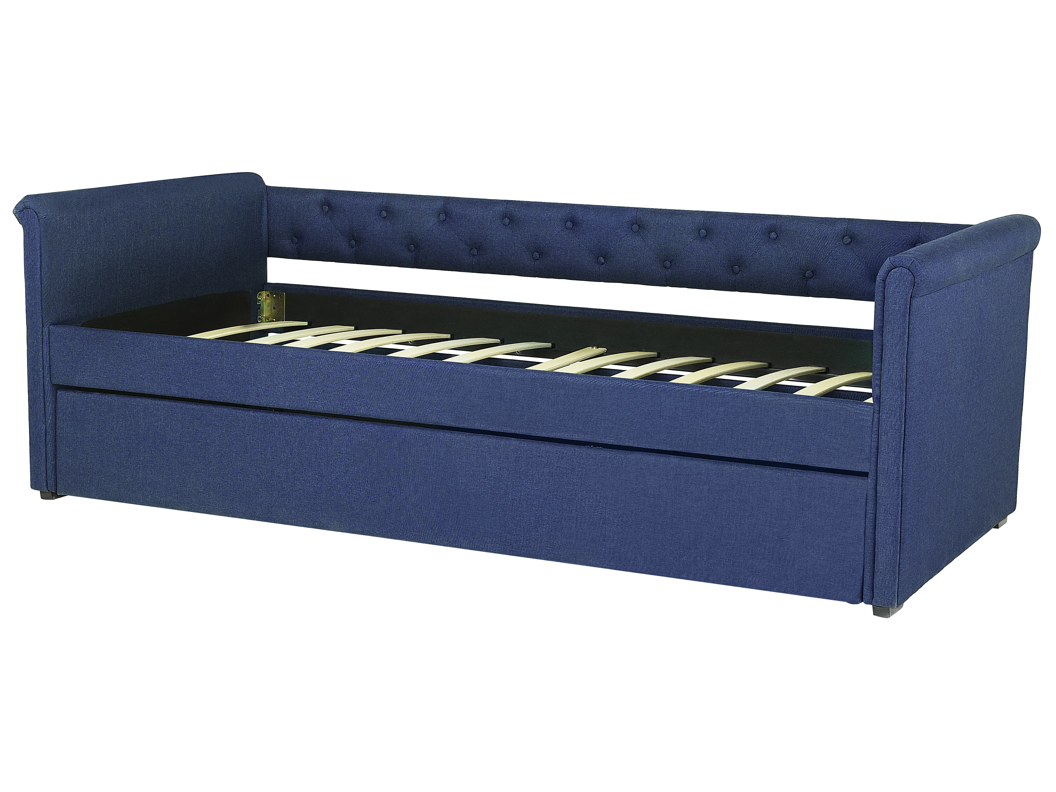 Onderschuifbed Stof LIBOURNE 90 x 200 cm Marineblauw