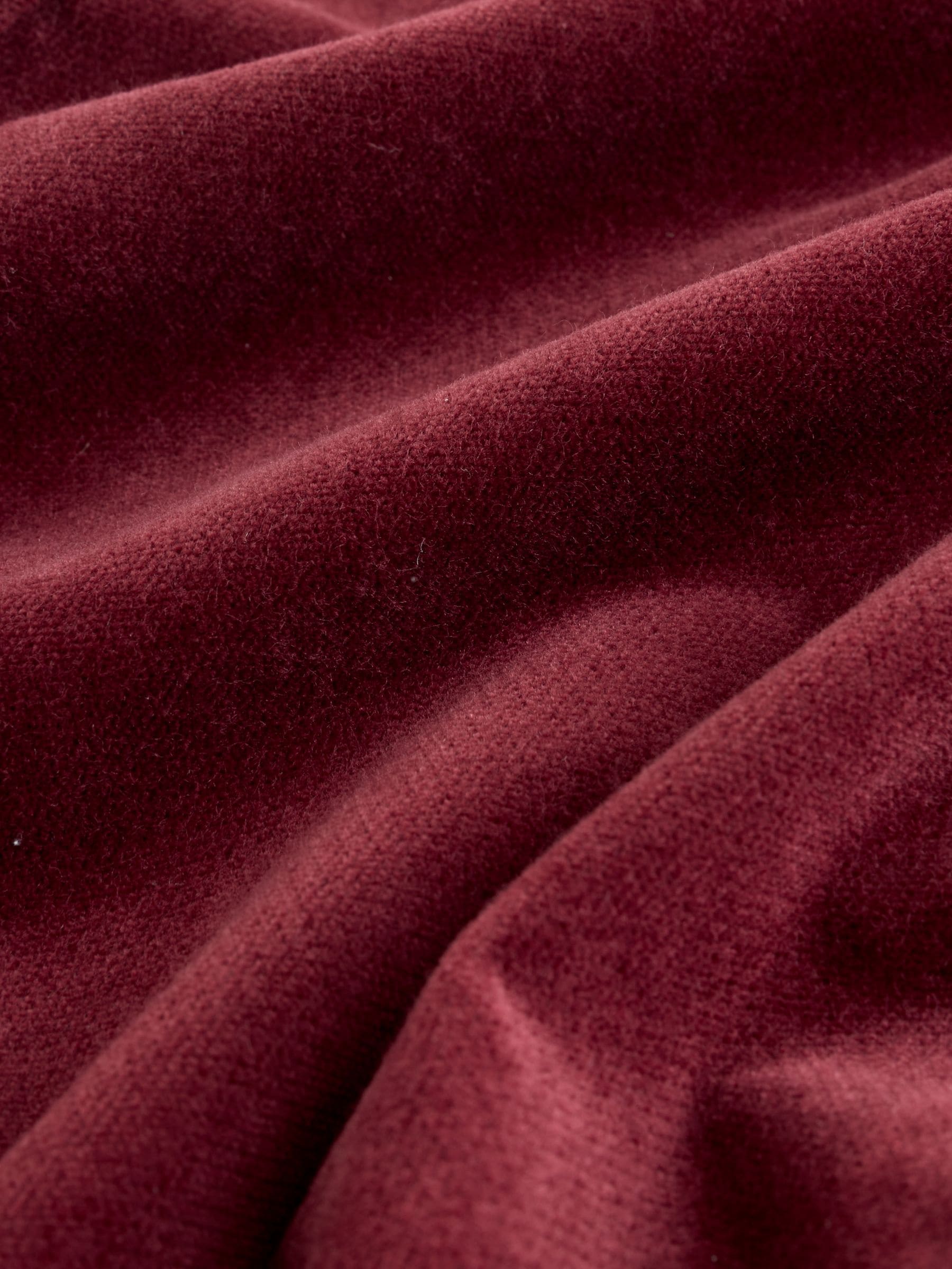 Bordeauxrood - Velvet Straight Leg Trousers