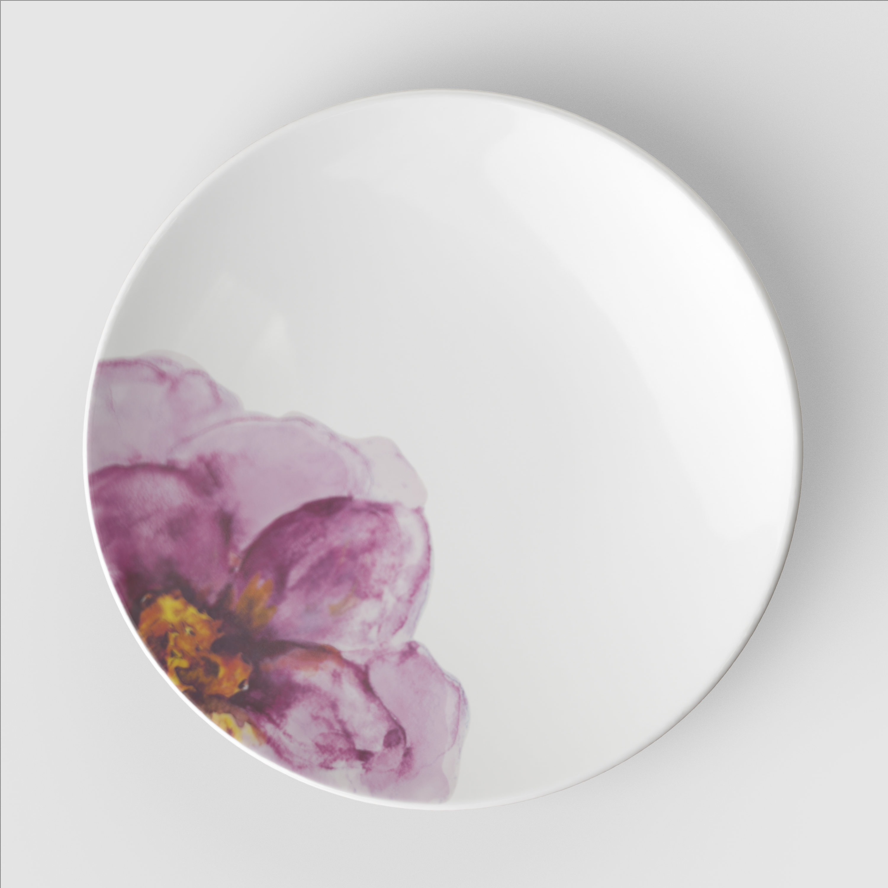 Rose Garden Appetizer and dessert plate Pink, 8.4'' x 8.4'', Premium Porcelain