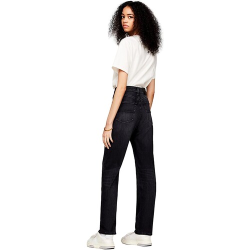 Tommy Jeans - VAQUERO JULIE RECTO DE TALLE ALTO DW0DW17695 Negro