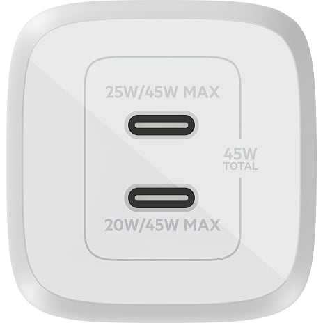 Belkin Dual USB-C oplader 45 W