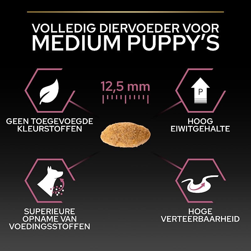 Purina Pro Plan Medium Puppy Sensitive Skin Hondenvoer Zalm 12 kg | 12817