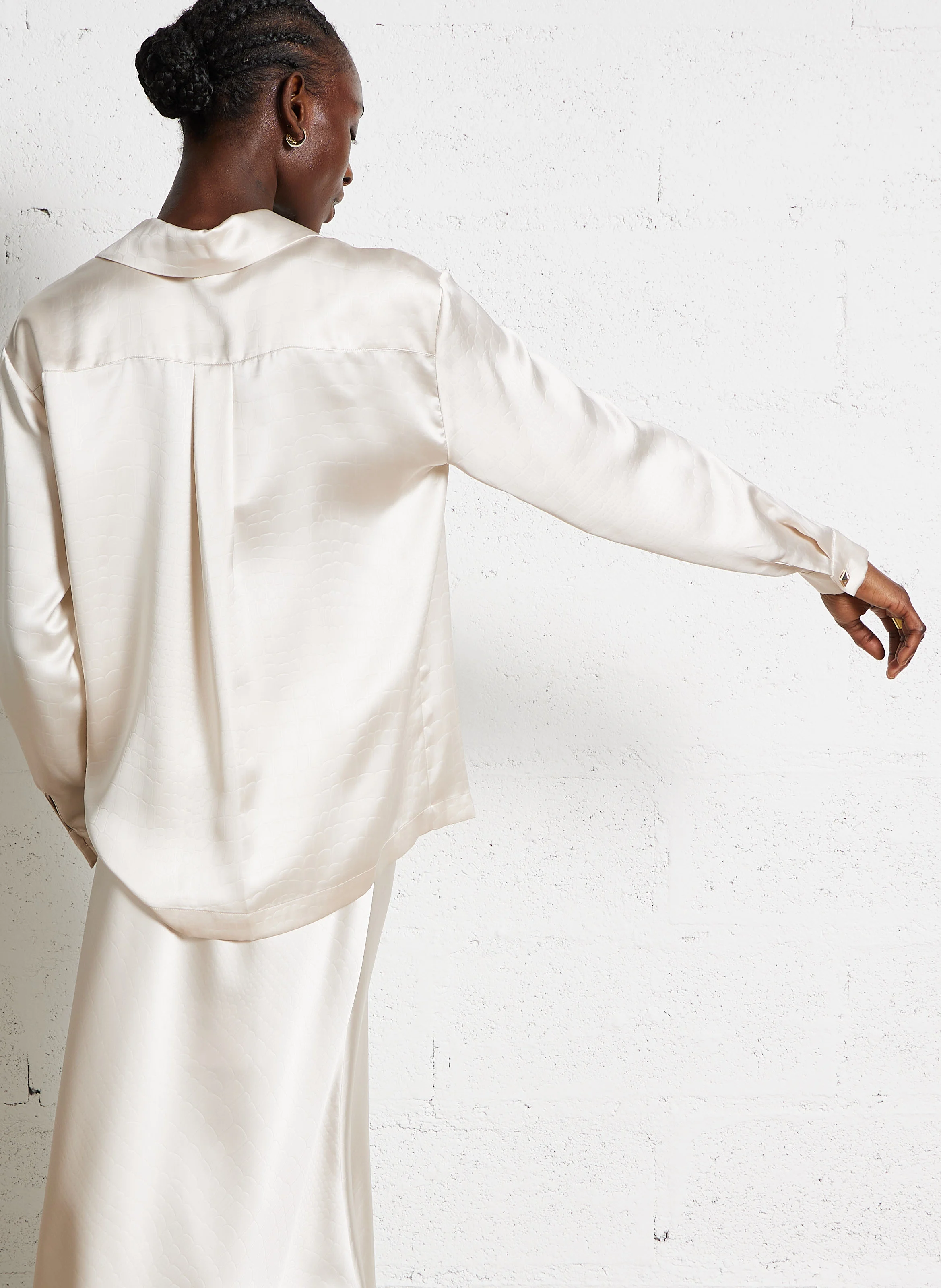 Chemise col classique| Beige